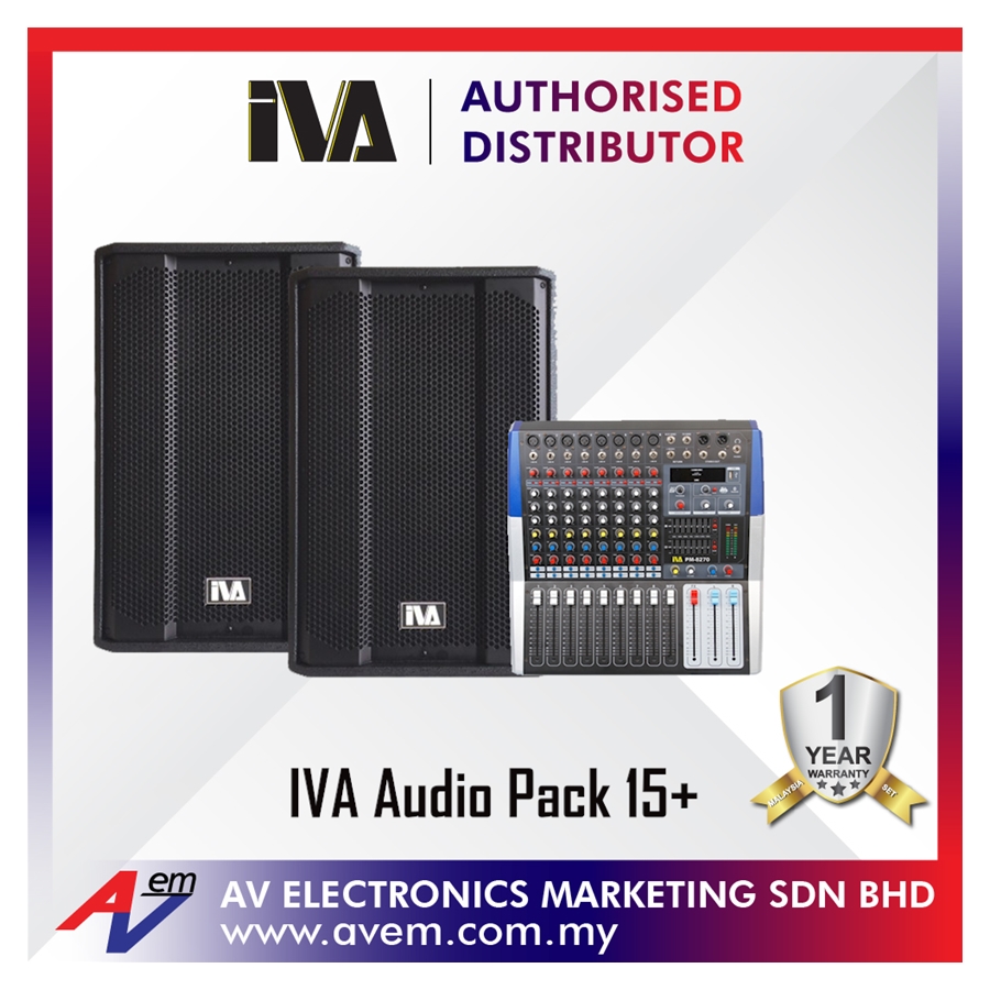 IVA - IVA Audio Pack 15+ ( 2 Units Of RX-15MK2, 1 Unit Of PM-8270 Powered Mixer )